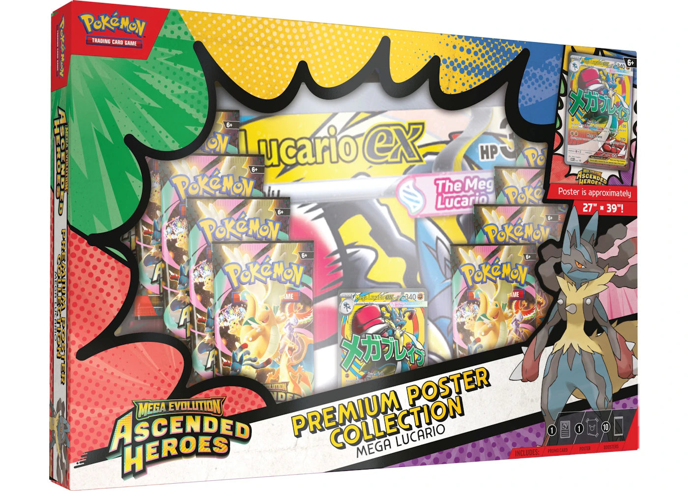 2026 Pokémon Mega Evolution Ascended Heroes Mega Lucario Premium Poster Collection