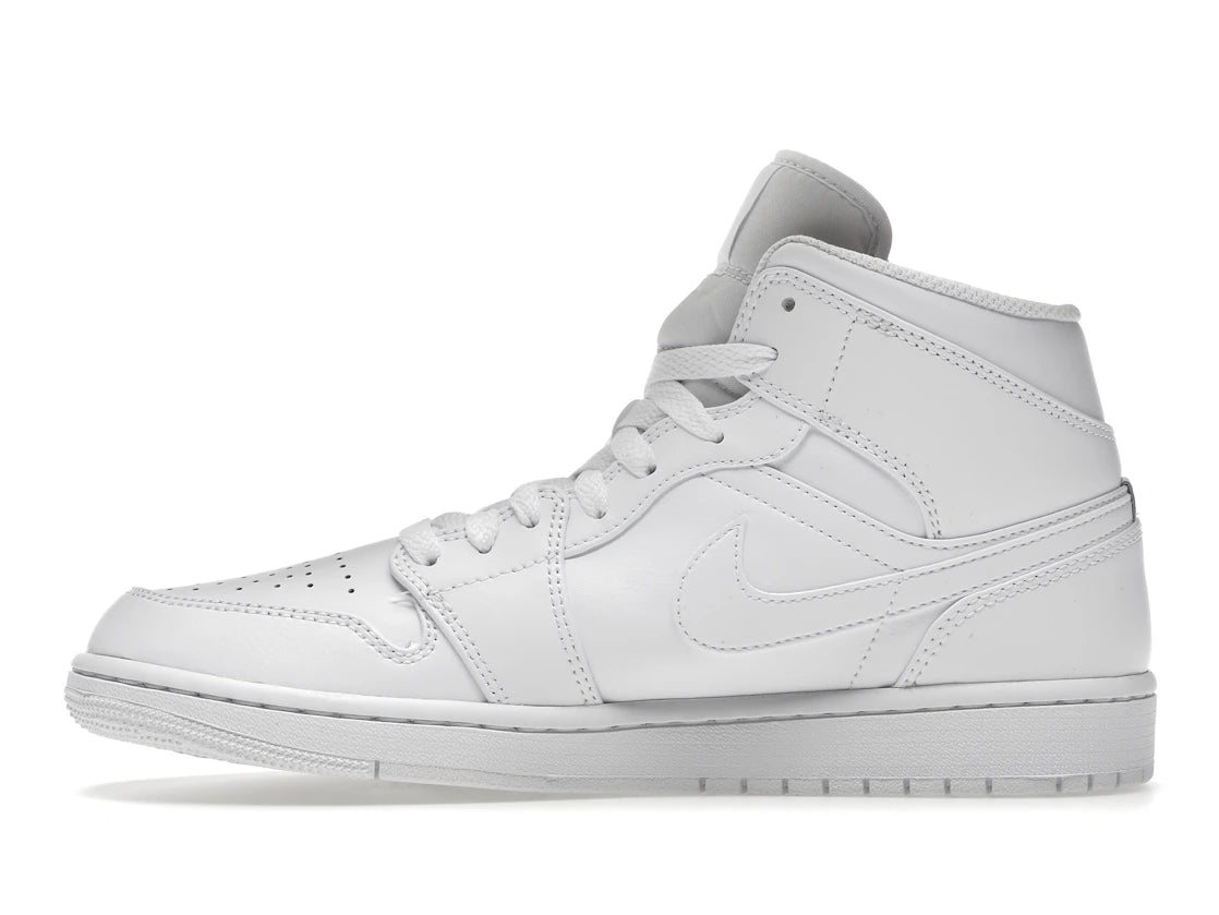 Jordan 1 Mid Triple White