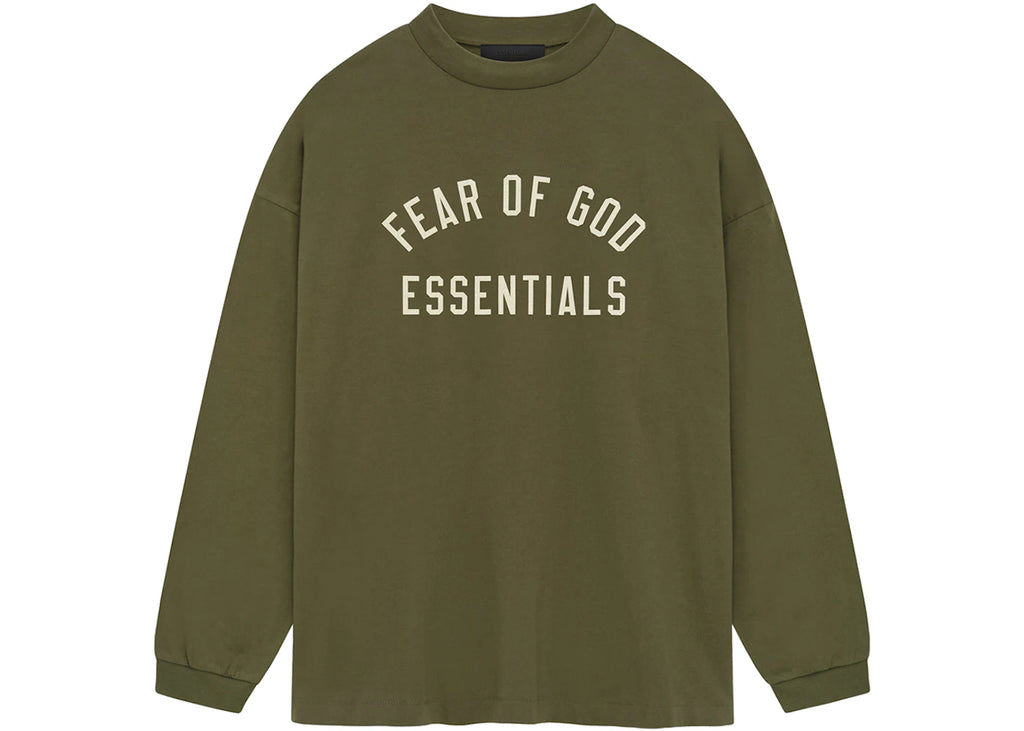 Fear of God Essentials Jersey Long Sleeve Tee Military