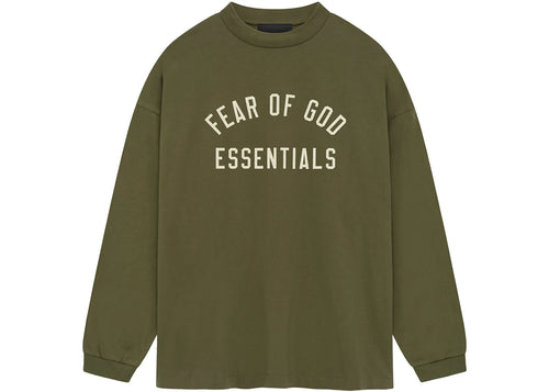 Fear of God Essentials Jersey Long Sleeve Tee Military