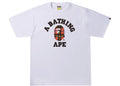BAPE Logo Check College Tee White/Red