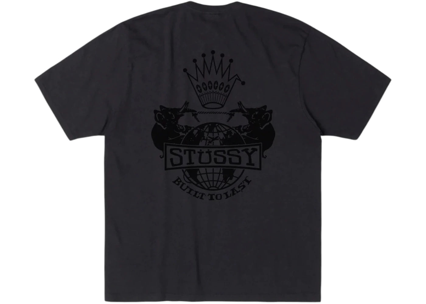 Stussy Built To Last Pigment Dyed Tee Faded Black