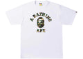 BAPE 1st Camo Crazy College Tee White