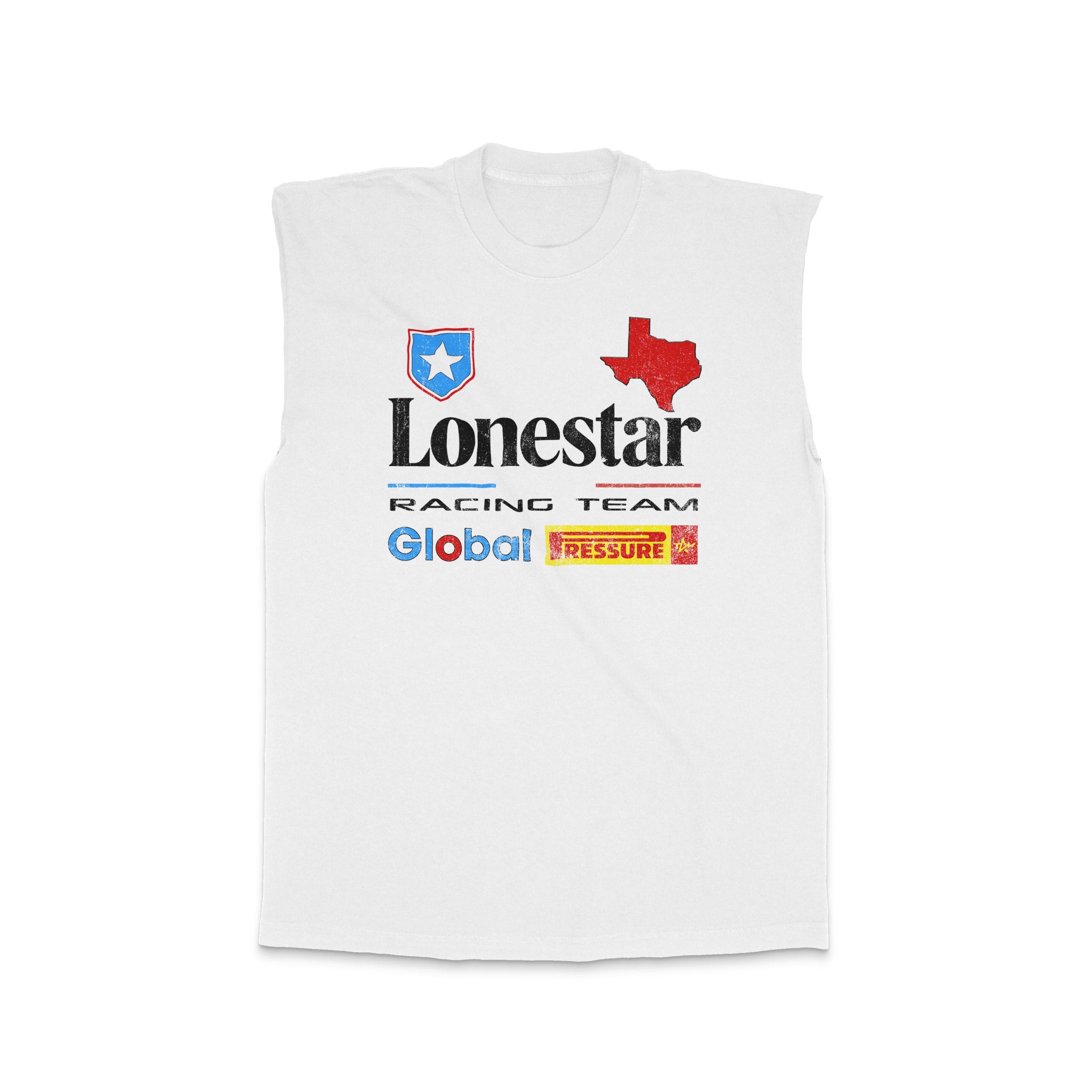 TXM Racing Tee White Sleeveless