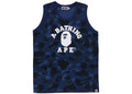 BAPE Color Camo College Tank Top Navy
